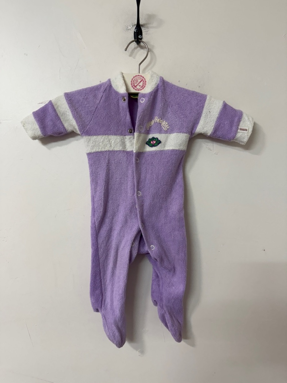 Plush Lavender Baby Girl Cabbage Patch kids 1980’s romper